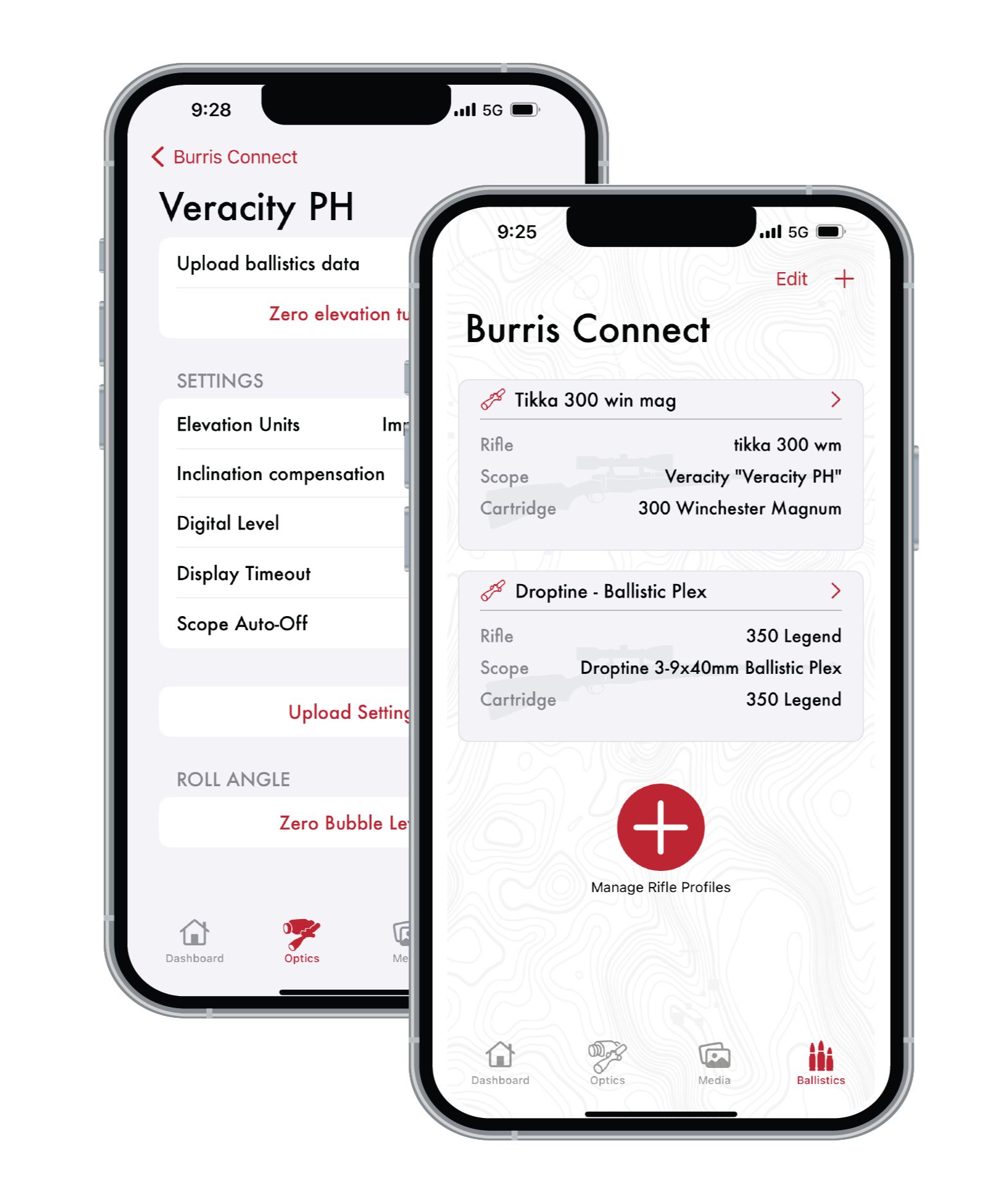 Burris Veracity PH scope app interface